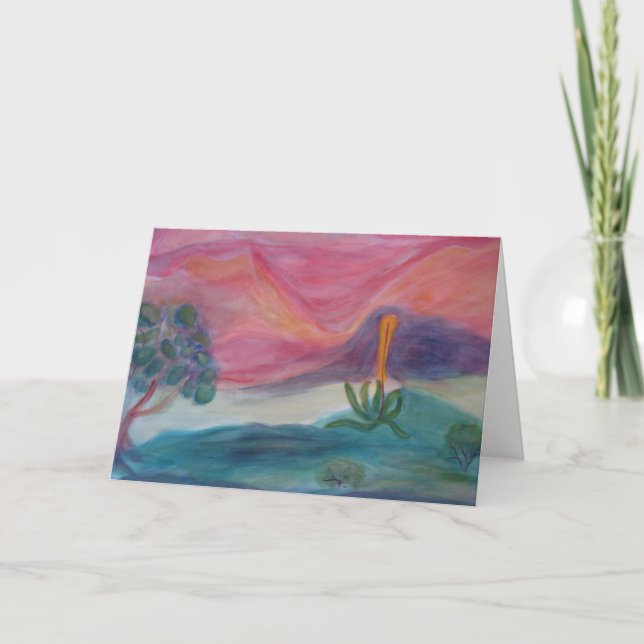 Desert Dusk Greeting Card (Front)