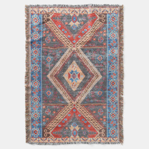 Desert Echoes: Southwestern Boho Heritage Throw Blanket