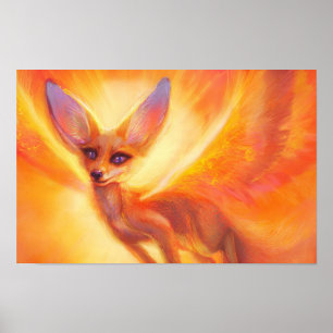 Desert Ember – Radiant Fox Art Poster