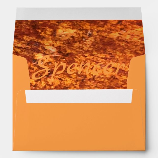 Desert Flame Camo Orange Envelope (Back (Bottom))