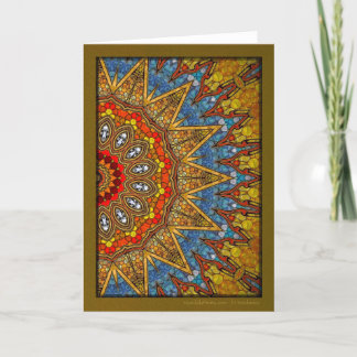 Desert Flower Mandala Holiday Card