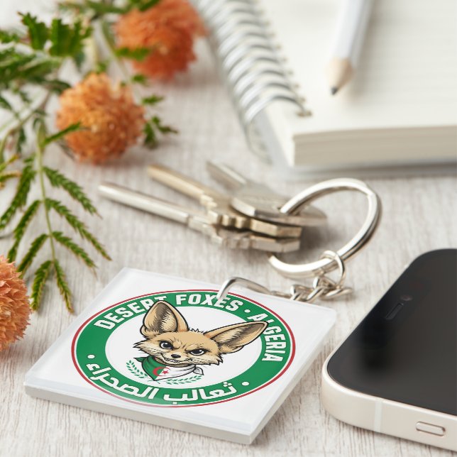 Desert Foxes Algeria Keychain - Algerian Fennec Fo (Front Right)