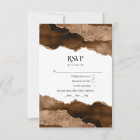 Desert Gold Agate Watercolor Wedding