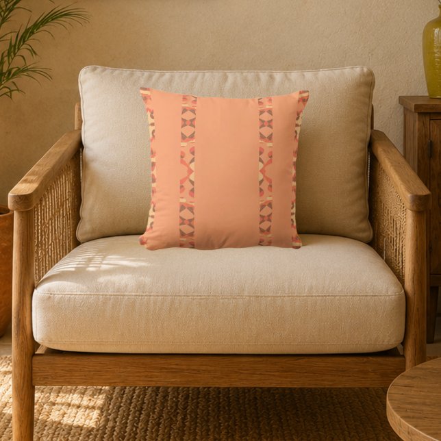 Desert Harmony Moroccan Geometric Throw Pillow (Creator Uploaded)