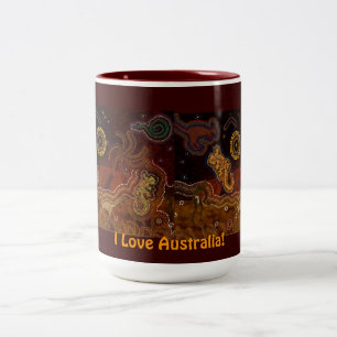 "Desert Heat"" Australian Aboriginal Style Mug