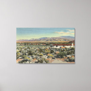 Desert Home Overlooking the City Canvas Print