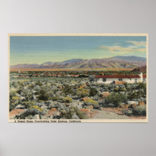 Desert Home Overlooking the City Poster
