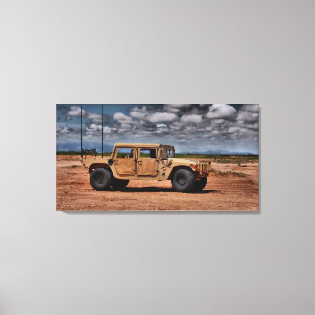 Desert Humvee - Fine Art Canvas Print (Front)