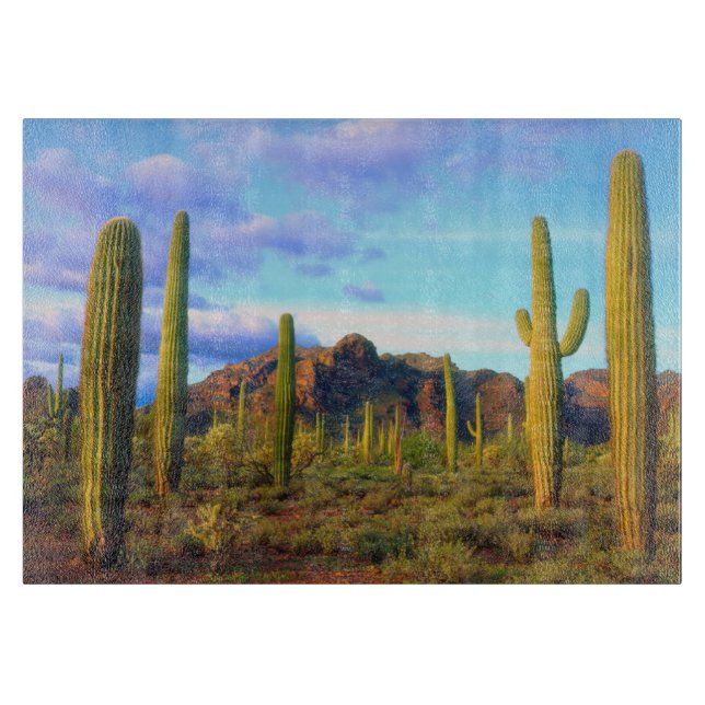 Desert in springtime cutting board (Front)
