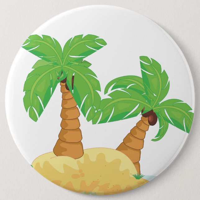 Desert Island 6 Inch Round Button (Front)