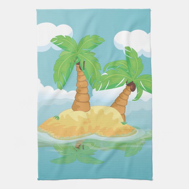 Desert Island Kitchen Towel (Vertical)