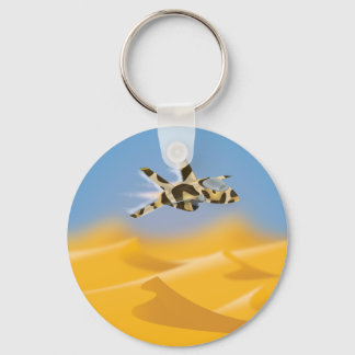 Desert Jet Fighter Keychain