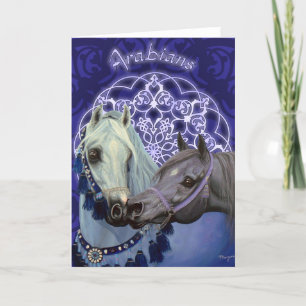 Desert Jewels Arabian horses greeting card