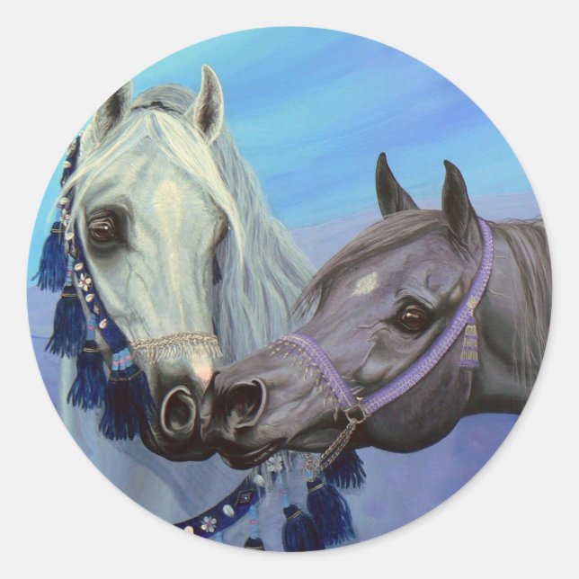 Desert Jewels Arabian horses stickers (Front)