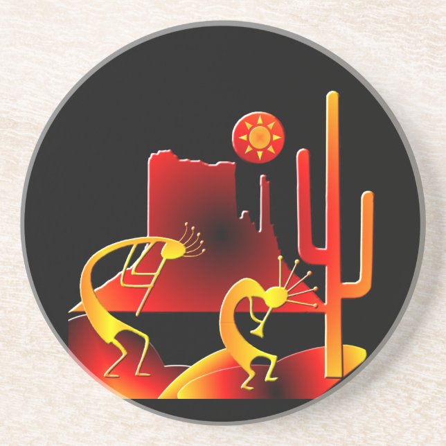 Desert Kokopelli Coaster (Front)