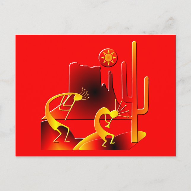 Desert Kokopelli Postcard (Front)