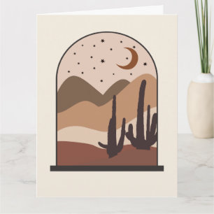 Desert Landscape, Arizona, Boho Abstract Art Card
