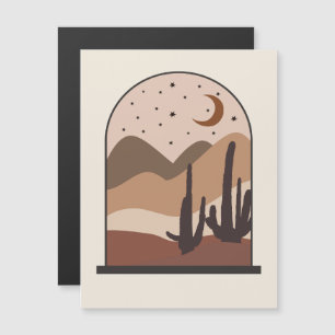 Desert Landscape, Arizona, Boho Abstract Art Magnetic Invitation