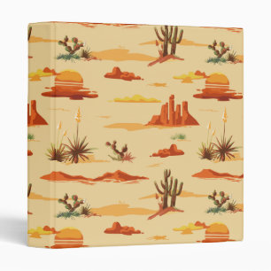 Desert Landscape Arizona Pattern Binder