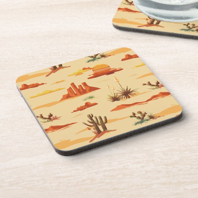 Desert Landscape Arizona Pattern Coaster (Left Side)