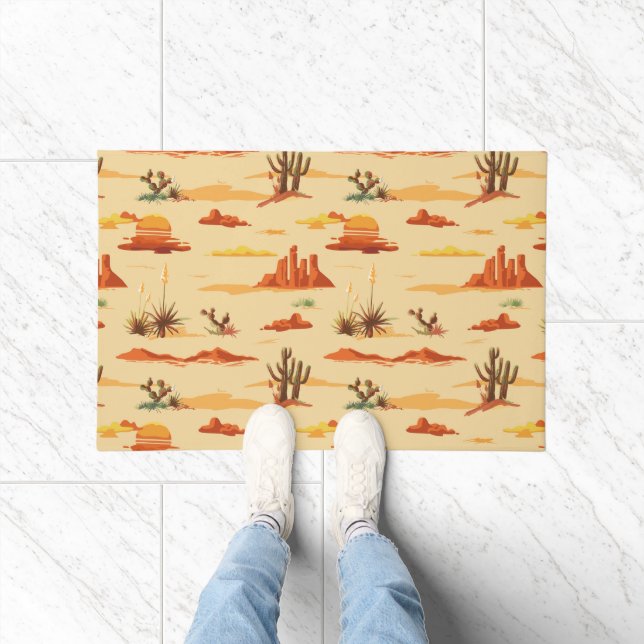Desert Landscape Arizona Pattern Doormat (Indoor)