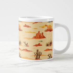 Desert Landscape Arizona Pattern Large Coffee Mug