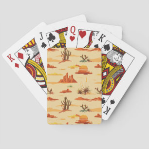 Desert Landscape Arizona Pattern Playing Cards