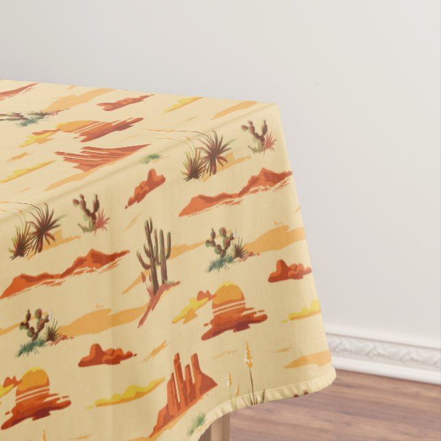 Desert Landscape Arizona Pattern Tablecloth (In Situ)