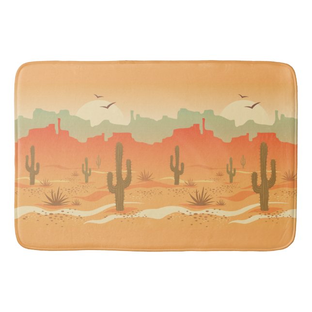 Desert Landscape Design Bath Mat (Front)