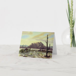 Desert Landscape Painting Note Card
