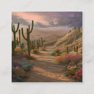 Desert Landscape Square Business Card