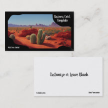Desert Landscape Sunset Business Card