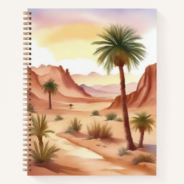 Desert Landscape with Date Palms Journal  (Front)