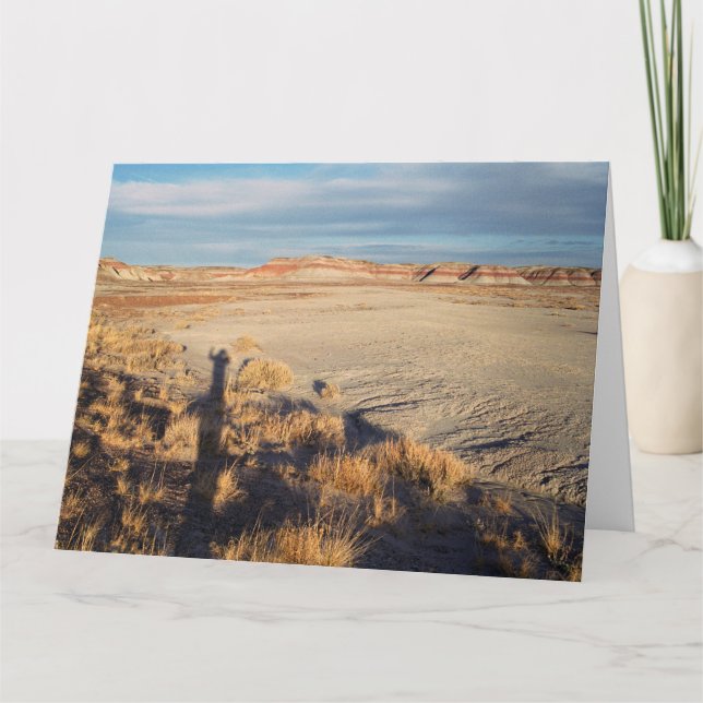 Desert Landscape with Waving Shadow Photo Card (Front)