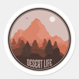 Desert Life Classic Round Sticker