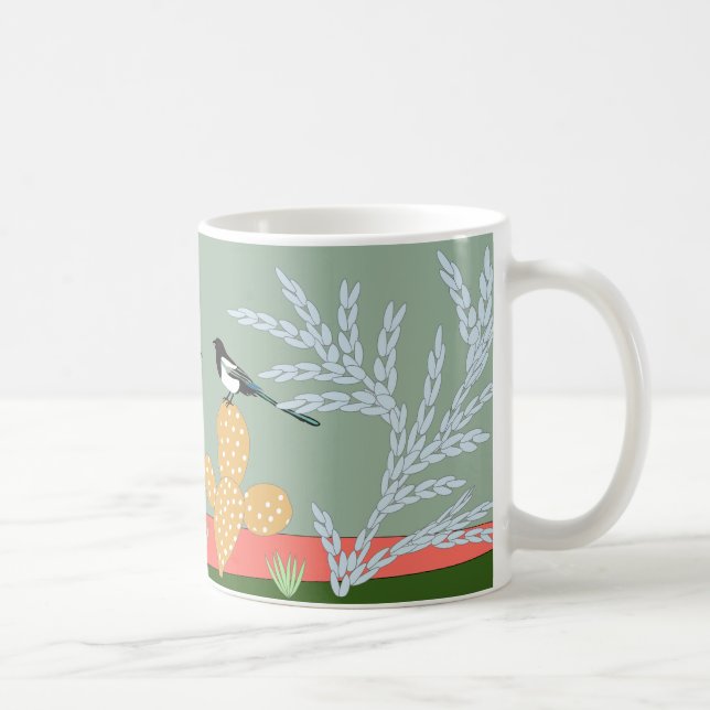 Desert Life: magpies mug art (Right)