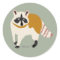 Desert Life raccoon sticker for packages