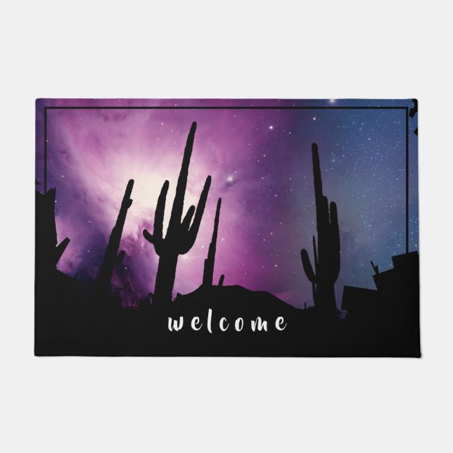 DESERT LIGHTS COWBOY TRAIL DOORMAT (Front)