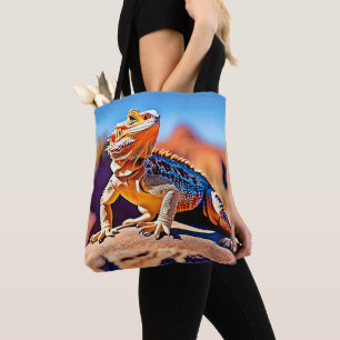 Desert Lizard Close-up Design Tote Bag