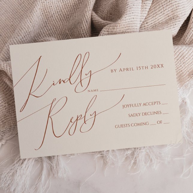 Désert lunaire horizontal | Carte RSVP beige (Créateur téléchargé)