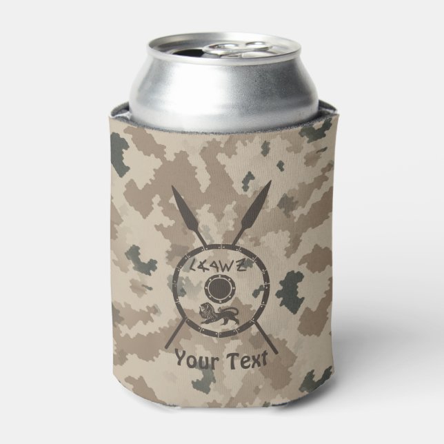 Desert Maccabee Shield And Spears Can Cooler (Can Front)