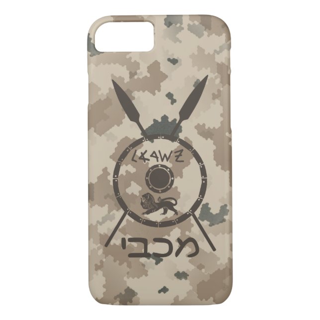 Desert Maccabee Shield And Spears Case-Mate iPhone Case (Back)