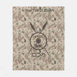 Desert Maccabee Shield And Spears Fleece Blanket