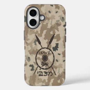 Desert Maccabee Shield And Spears iPhone 16 Case