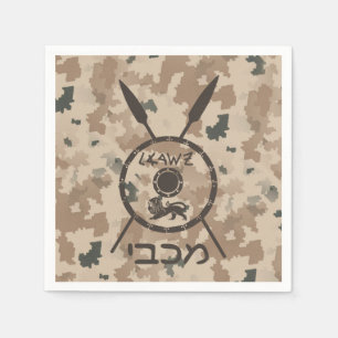 Desert Maccabee Shield And Spears Napkin