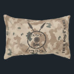 Desert Maccabee Shield And Spears Pet Bed<br><div class="desc">A military brown "subdued" style depiction of a Maccabee's shield and two spears on a desert camo background. The shield is adorned by a lion and text reading "Yisrael" (Israel) in the Paleo-Hebrew alphabet. Hebrew text reading "Maccabee" also appears. Add your dog's name. The Maccabees were Jewish rebels who freed...</div>