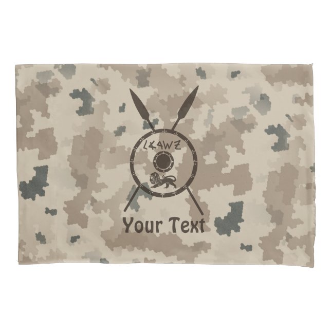 Desert Maccabee Shield And Spears Pillowcase (Front)
