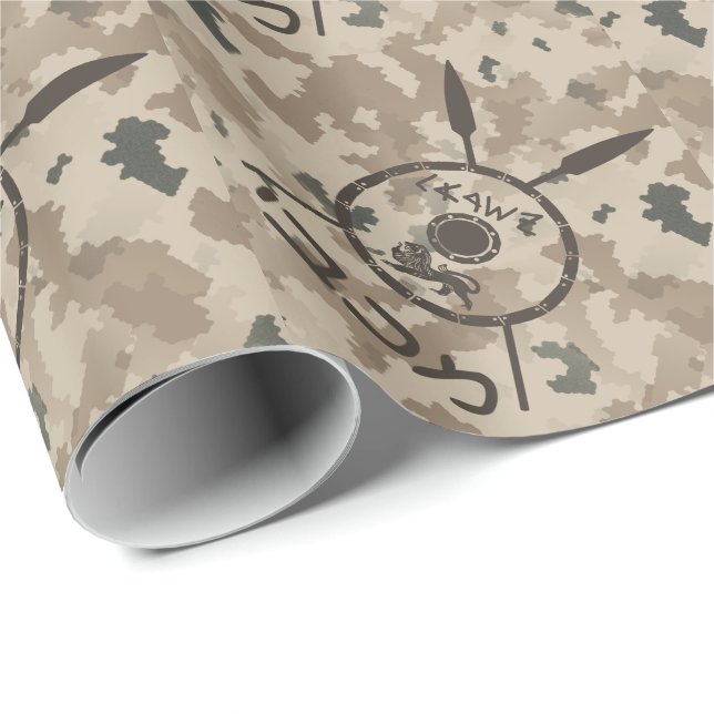 Desert Maccabee Shield And Spears Wrapping Paper (Roll Corner)