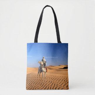 Desert man on a camel tote