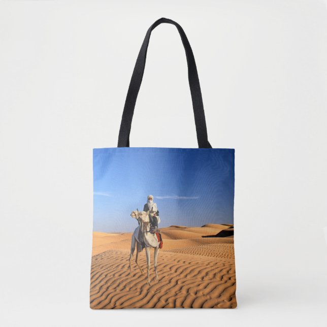 Desert man on a camel tote bag (Front)